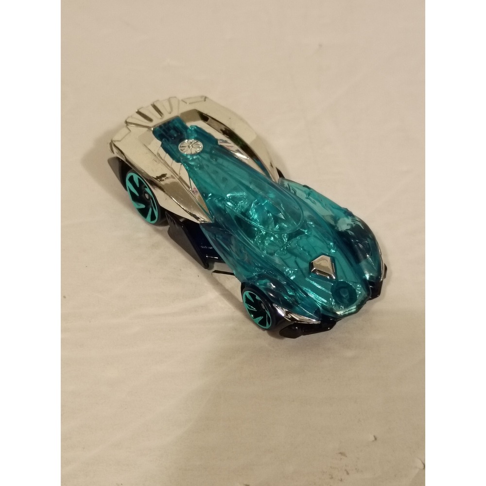 Hot Wheels Marvel Character Cars Vision Die-Cast Toy Car Teal Chrome 1:64 Scale